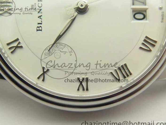 1228 SportInspired Villeret 6669 SS HG 1:1 Best Edition White Dial On Leather Strap V 8099